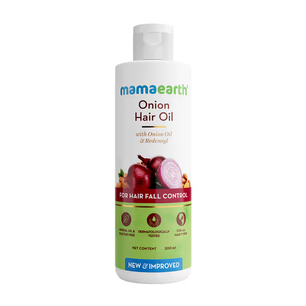 Mamaearth Onion Hair Oil – Reduces Hair Fall & Controls Dandruff(200ml)